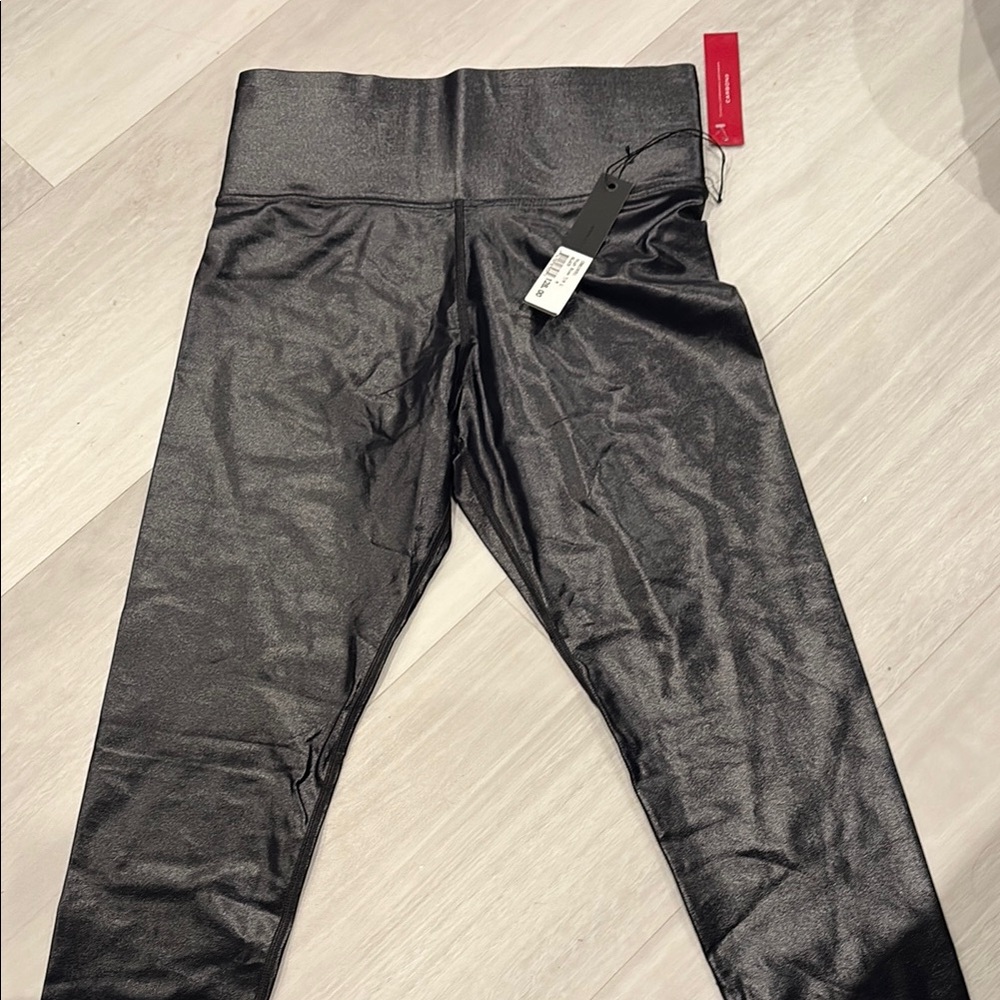 Black Shiny Women's Pants